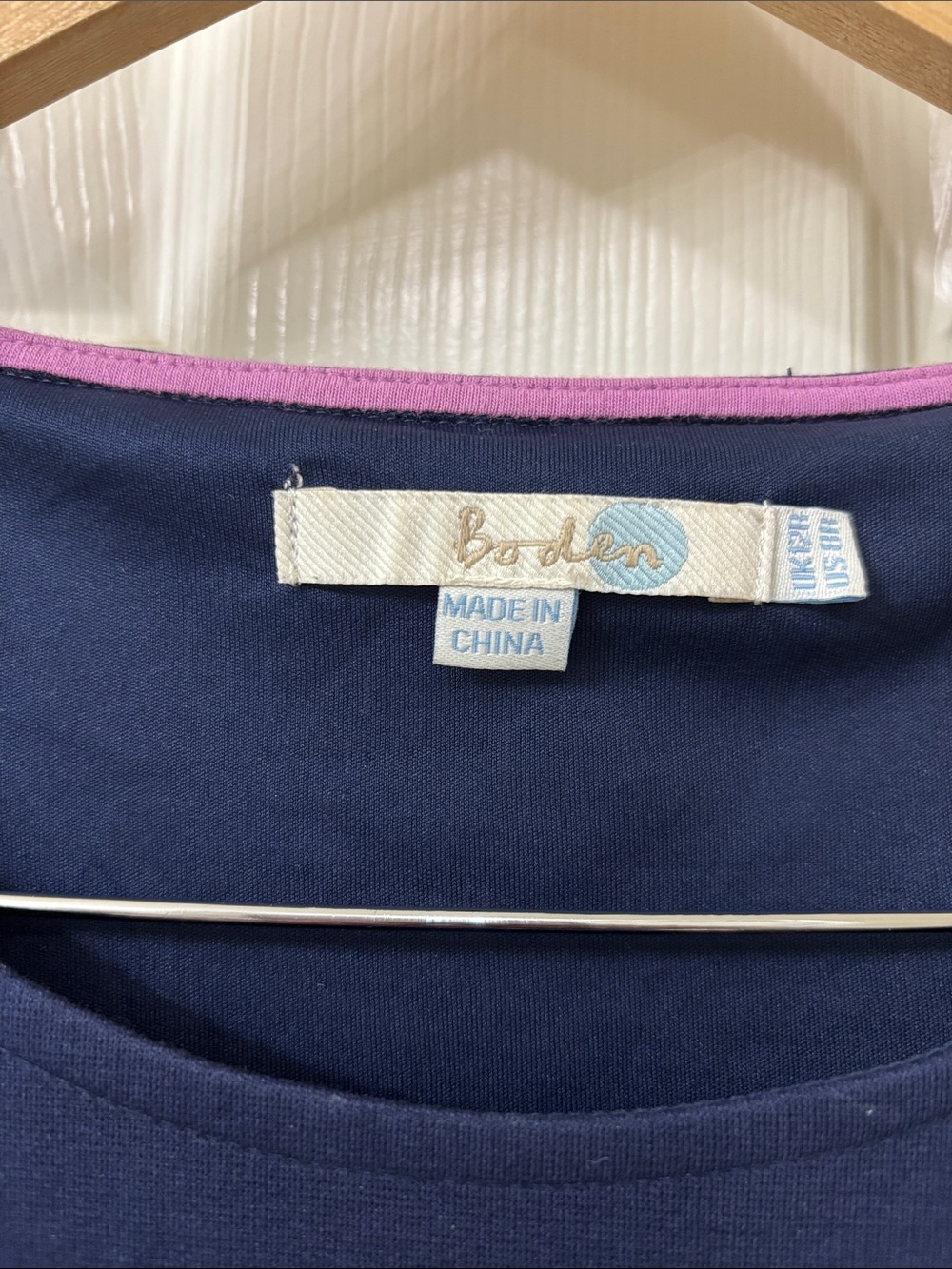 Boden Colorblock Fit-and-Flare Midi Dress in Navy, Pink, Yellow and Teal size 8R - Picture 4 of 6